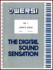 Wersi MK1 User Manual, Handleiding (English)