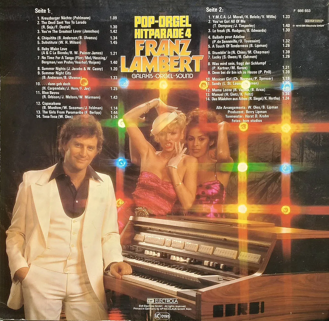 Te Koop Aangeboden Tweedehands LP Franz Lambert Galaxis-Orgel-Sound Pop Orgel Hitparade 4 28 Pop-Hits